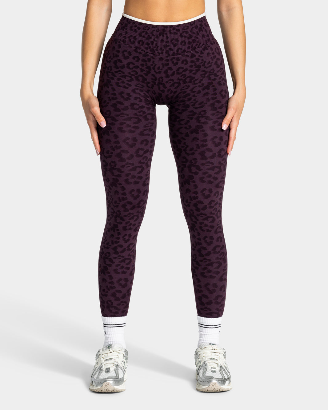 Legging Contrastline « Léopard blackberry »