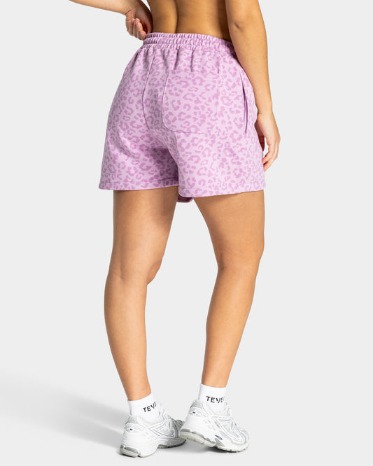 Contrastline Oversized Shorts ‘Orchid Leopard Print’