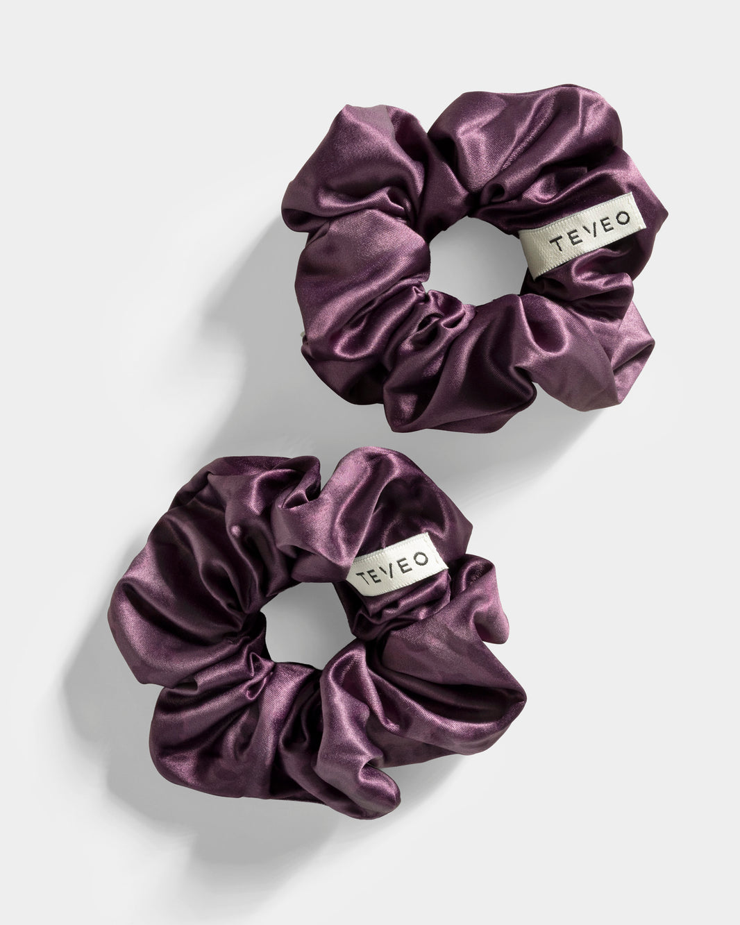 Contrastline Scrunchies (Pack of 2) ‘Blackberry/Leopard Print’