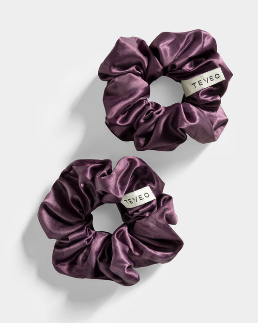Contrastline Scrunchies (2er-Pack) "Leo - Blackberry"