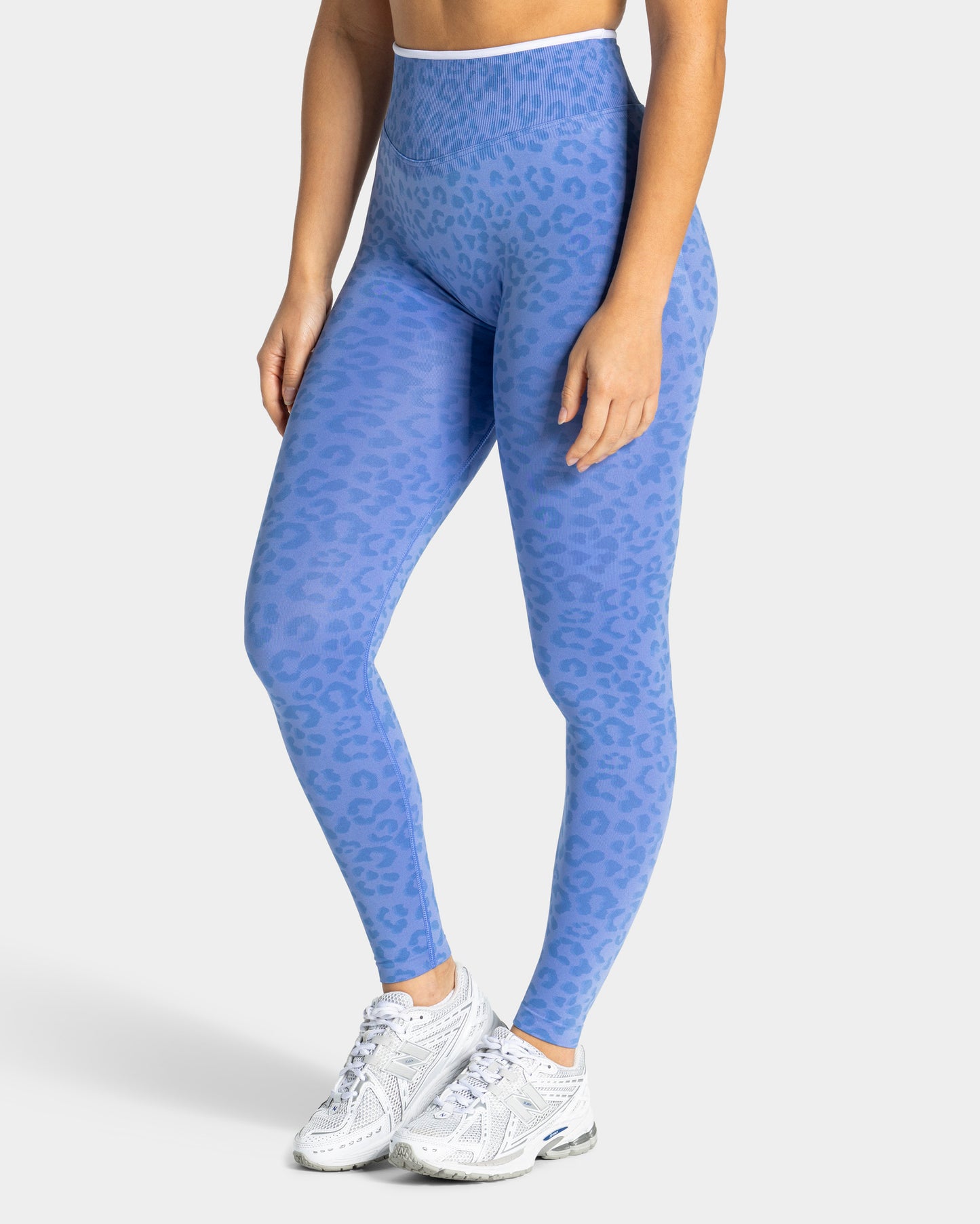 Leggings Sculpt Scrunch Contrastline “Stampa leopardata Azure"