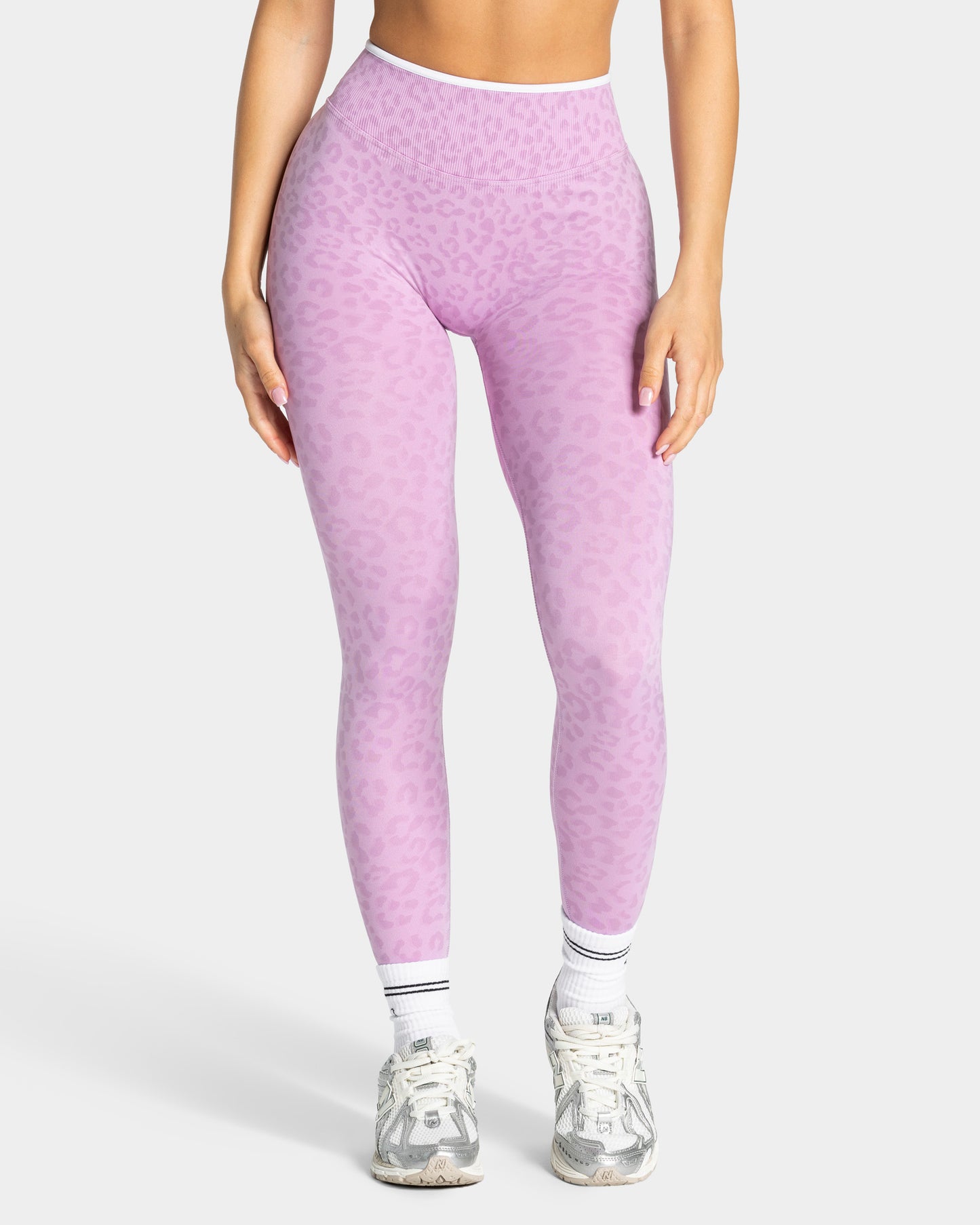 Leggings Sculpt Scrunch Contrastline “Stampa leopardata Orchid"
