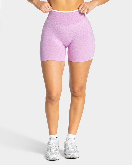 Contrastline Sculpt Scrunch Shorts ‘Orchid Leopard Print’