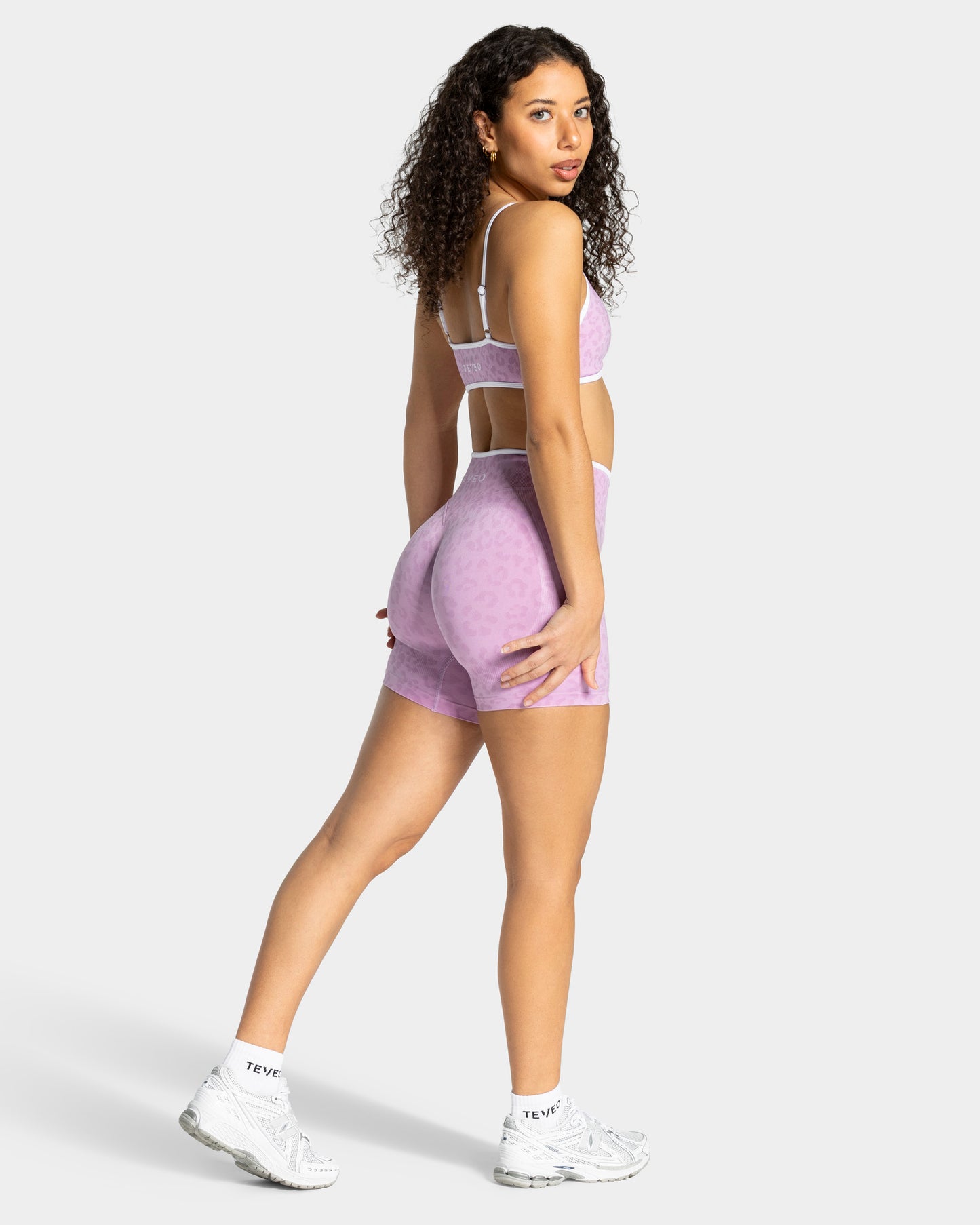 Contrastline Shorts ‘Orchid Leopard Print’