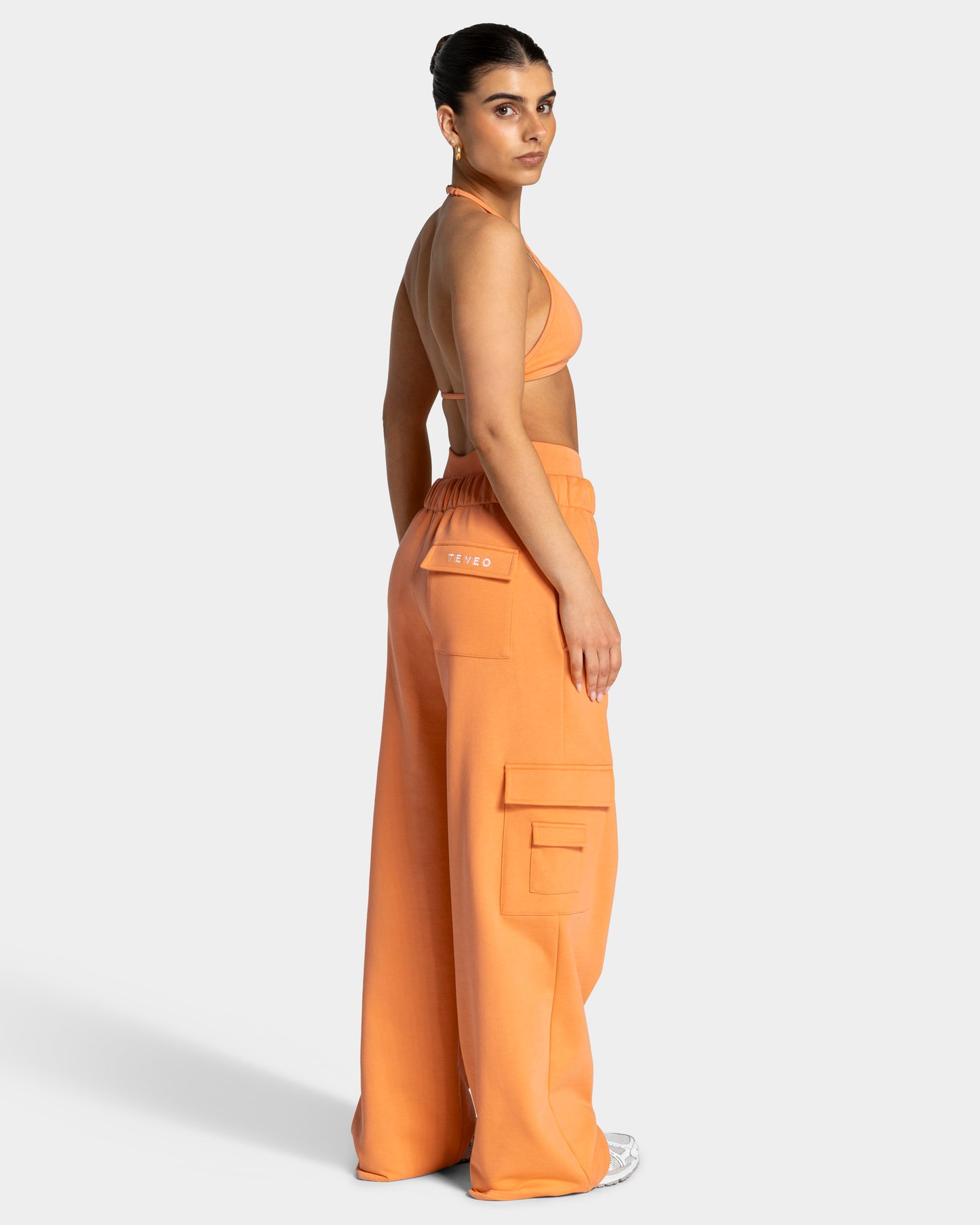 Pantalon de jogging cargo jambe large Lift « Abricot »