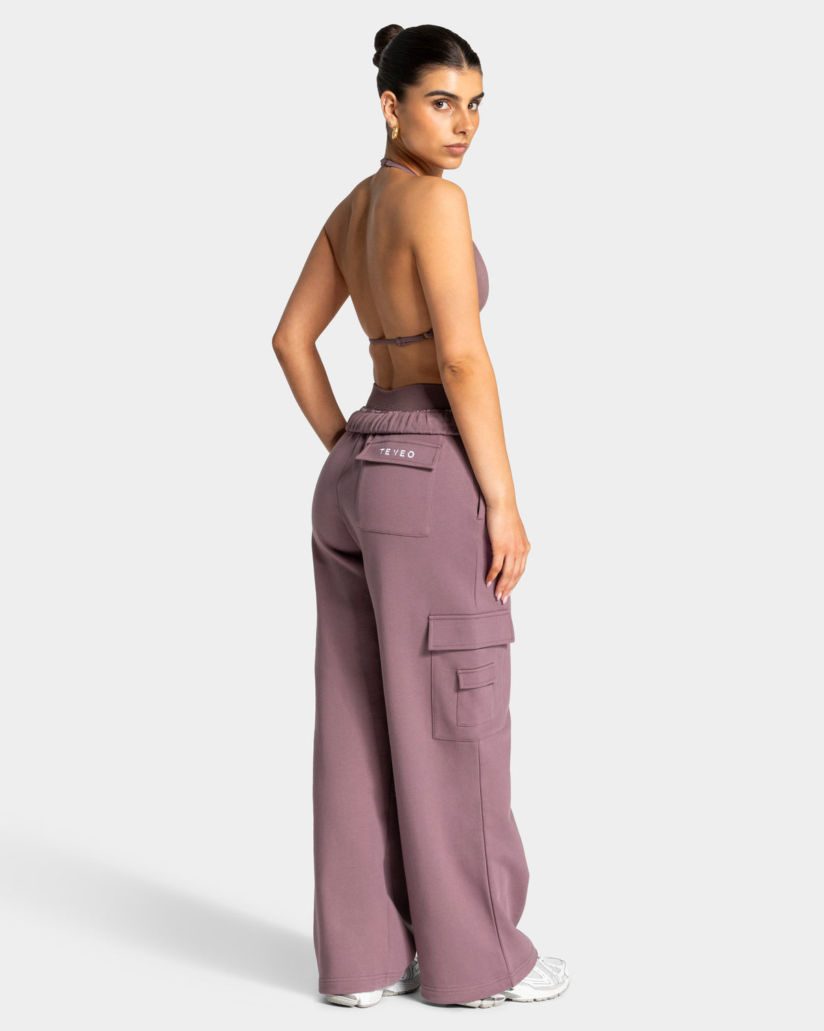 Lift Wide Leg Cargo Joggers ‘Mauve’
