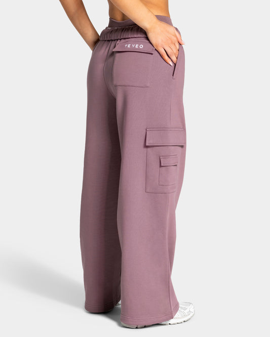 Lift Wide Leg Cargo Jogger "Mauve"