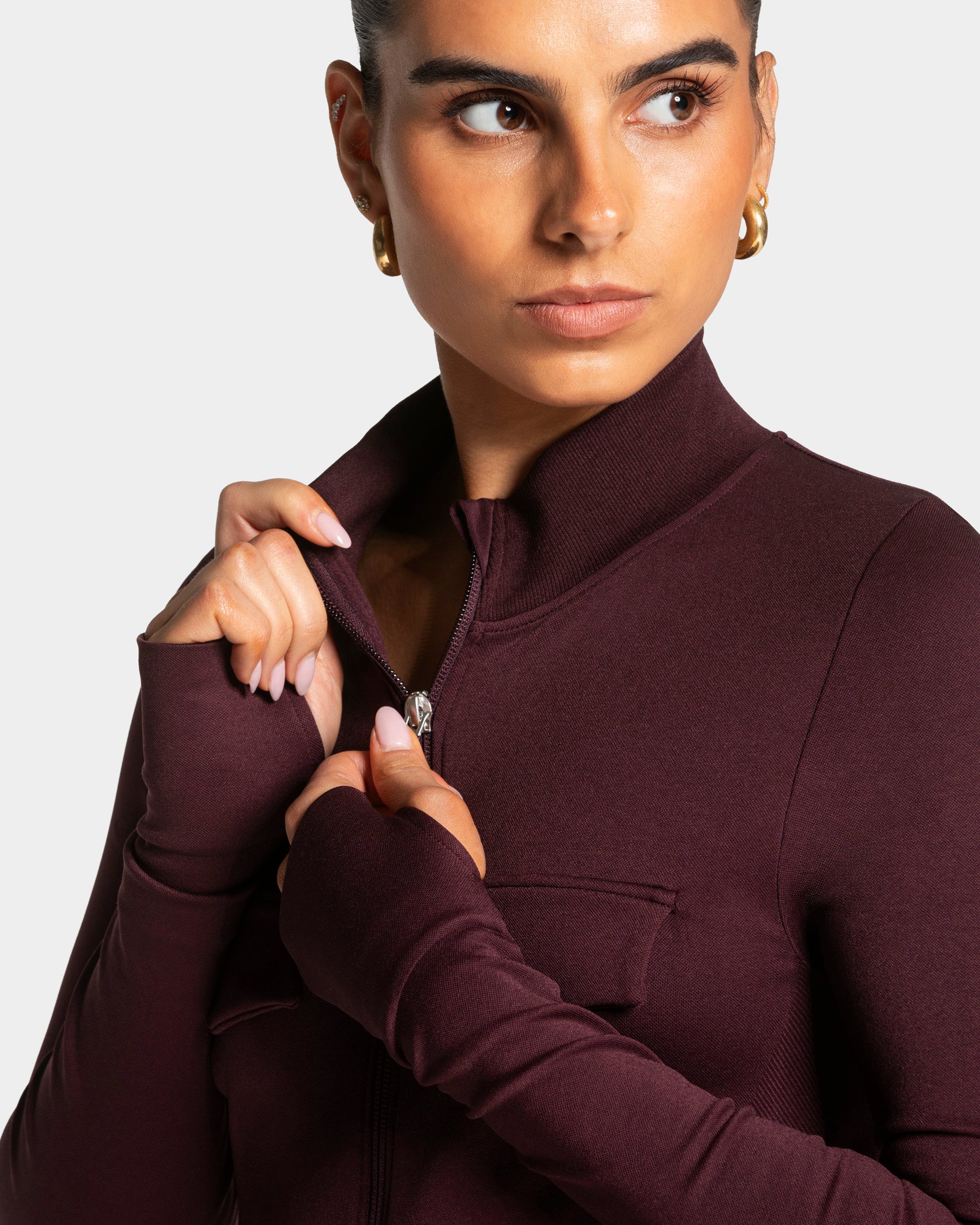 Giacca cargo Lift con cerniera “Merlot”