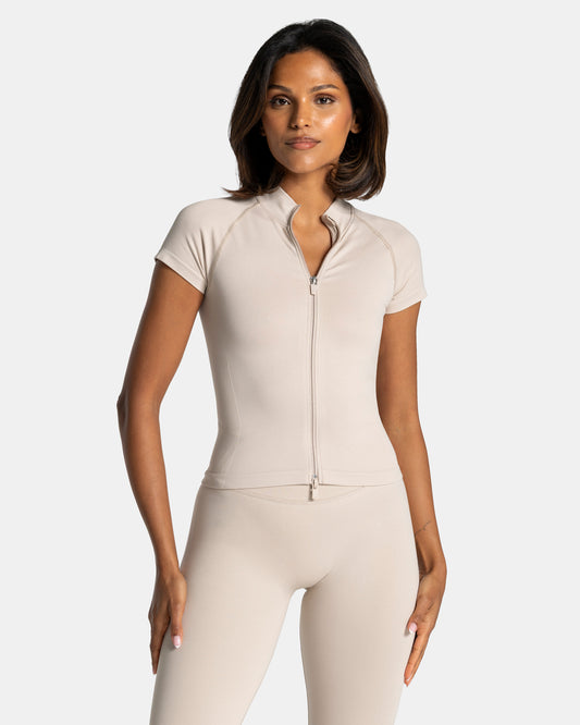 Lift Zip Shortsleeve ‘Cream’