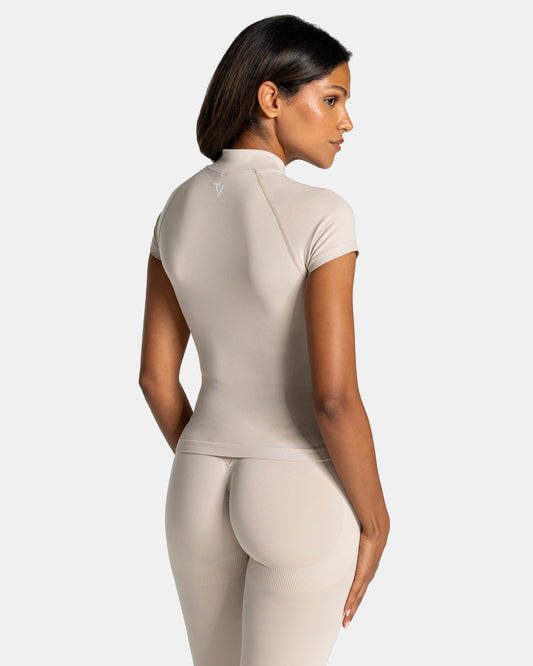 Lift Zip Shortsleeve ‘Cream’