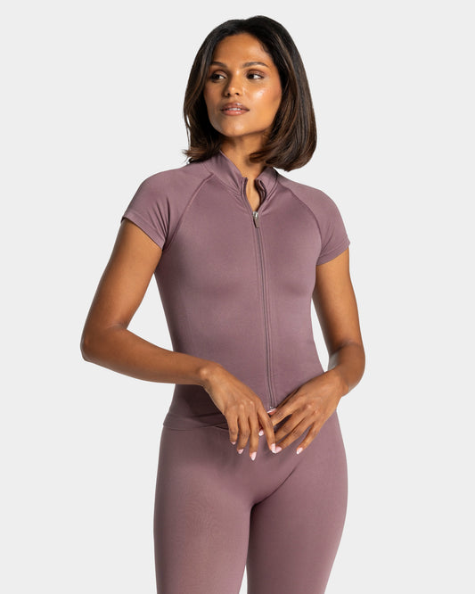 Lift Zip Shortsleeve ‘Mauve’