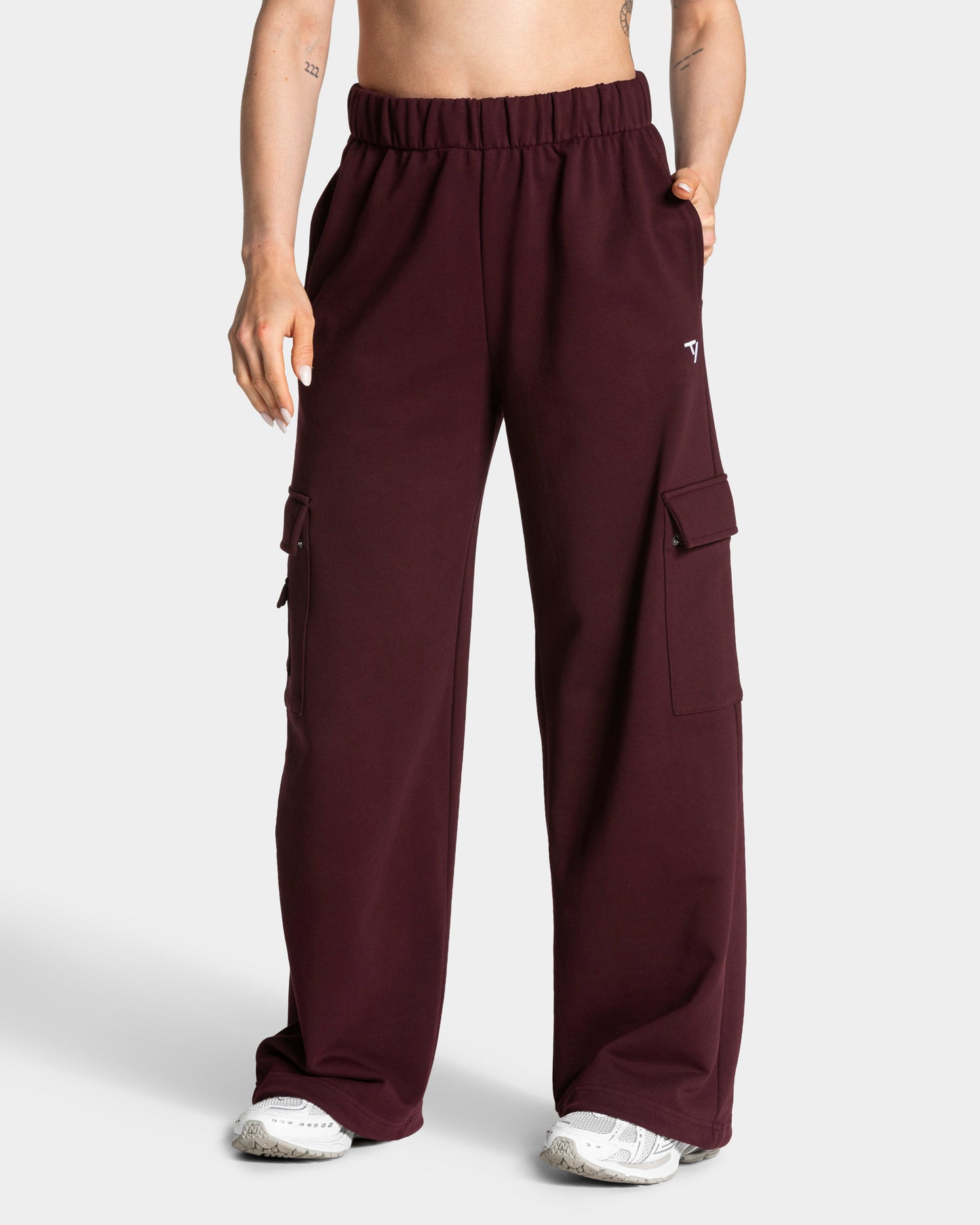 Lift Wide Leg Cargo Joggers ‘Merlot’