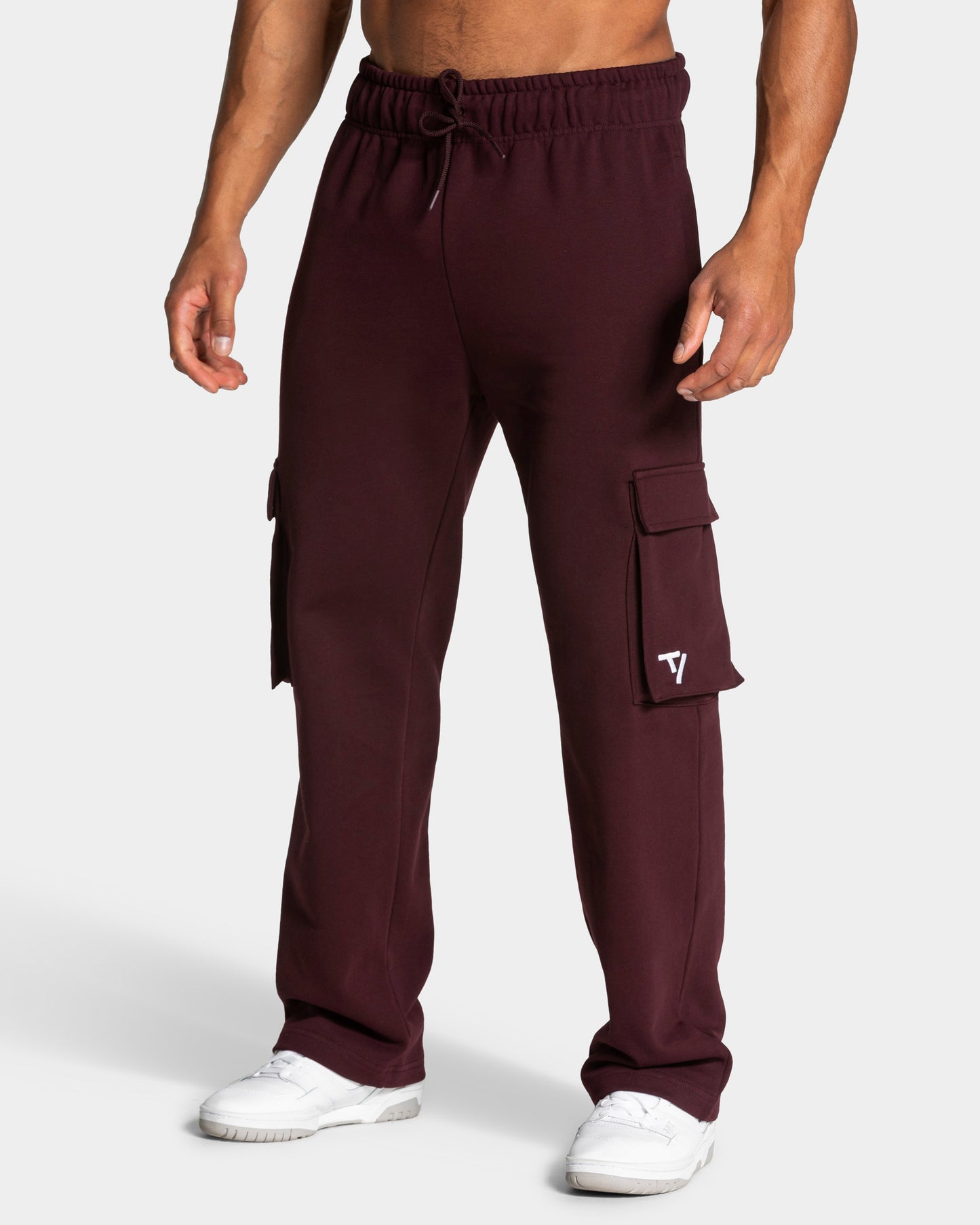 Pantalon de jogging cargo jambe large Lift « Merlot »