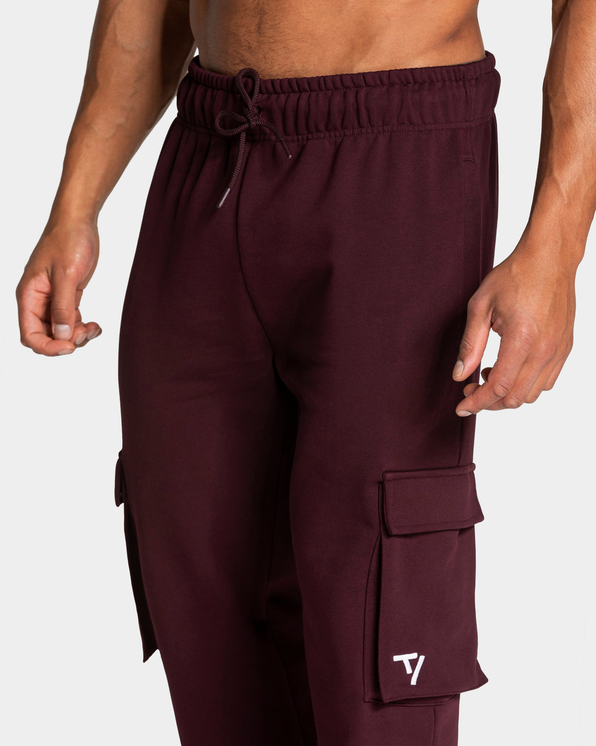 Lift Wide Leg Cargo Joggers ‘Merlot’