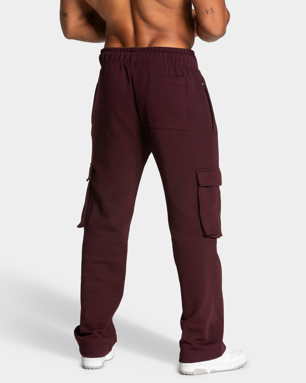 Lift Wide Leg Cargo Joggers ‘Merlot’