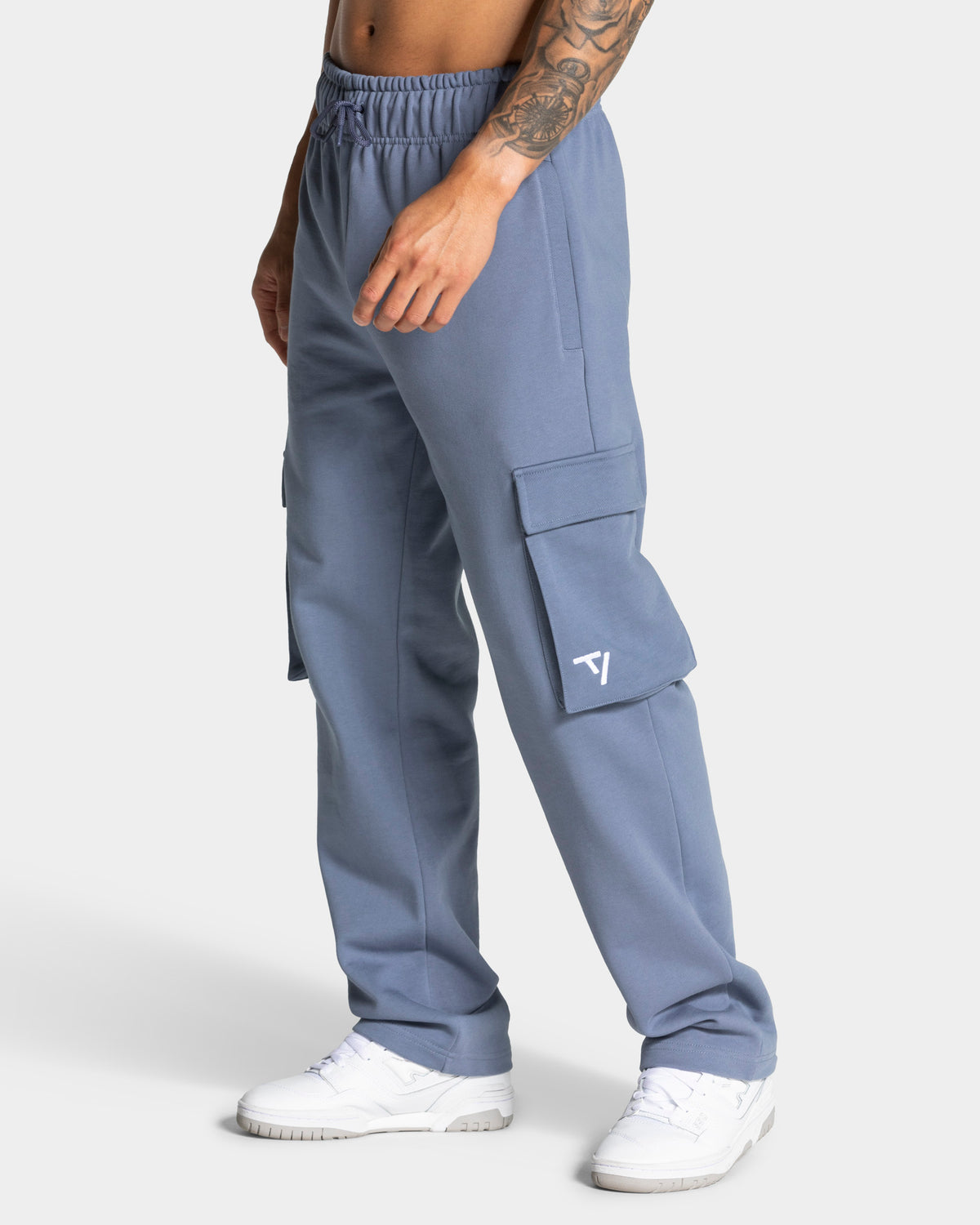 Joggery Lift Wide Leg Cargo „Stalowoniebieski”