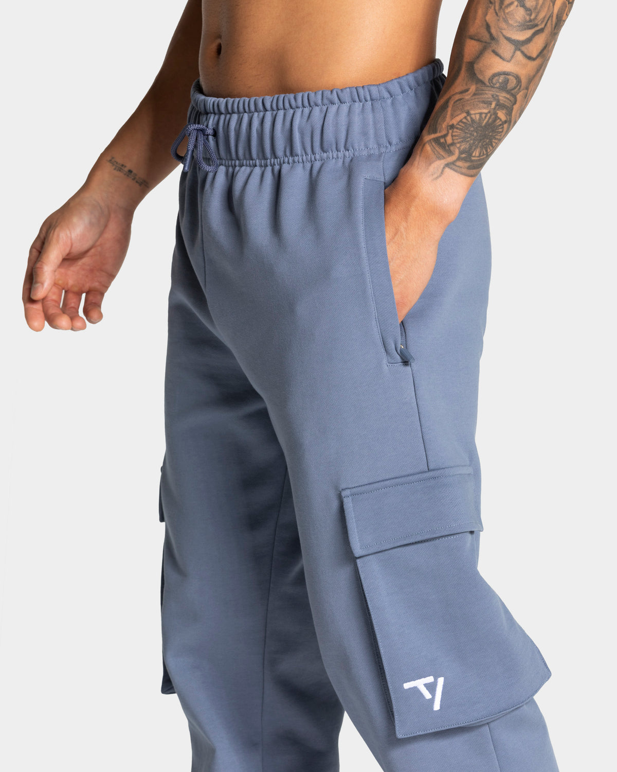 Joggery Lift Wide Leg Cargo „Stalowoniebieski”
