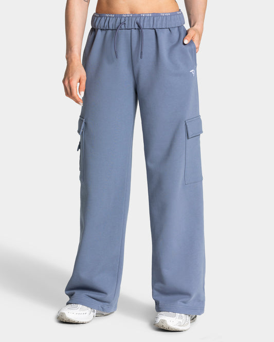 Jogger Cargo Lift Wide Leg “Blu Acciaio”
