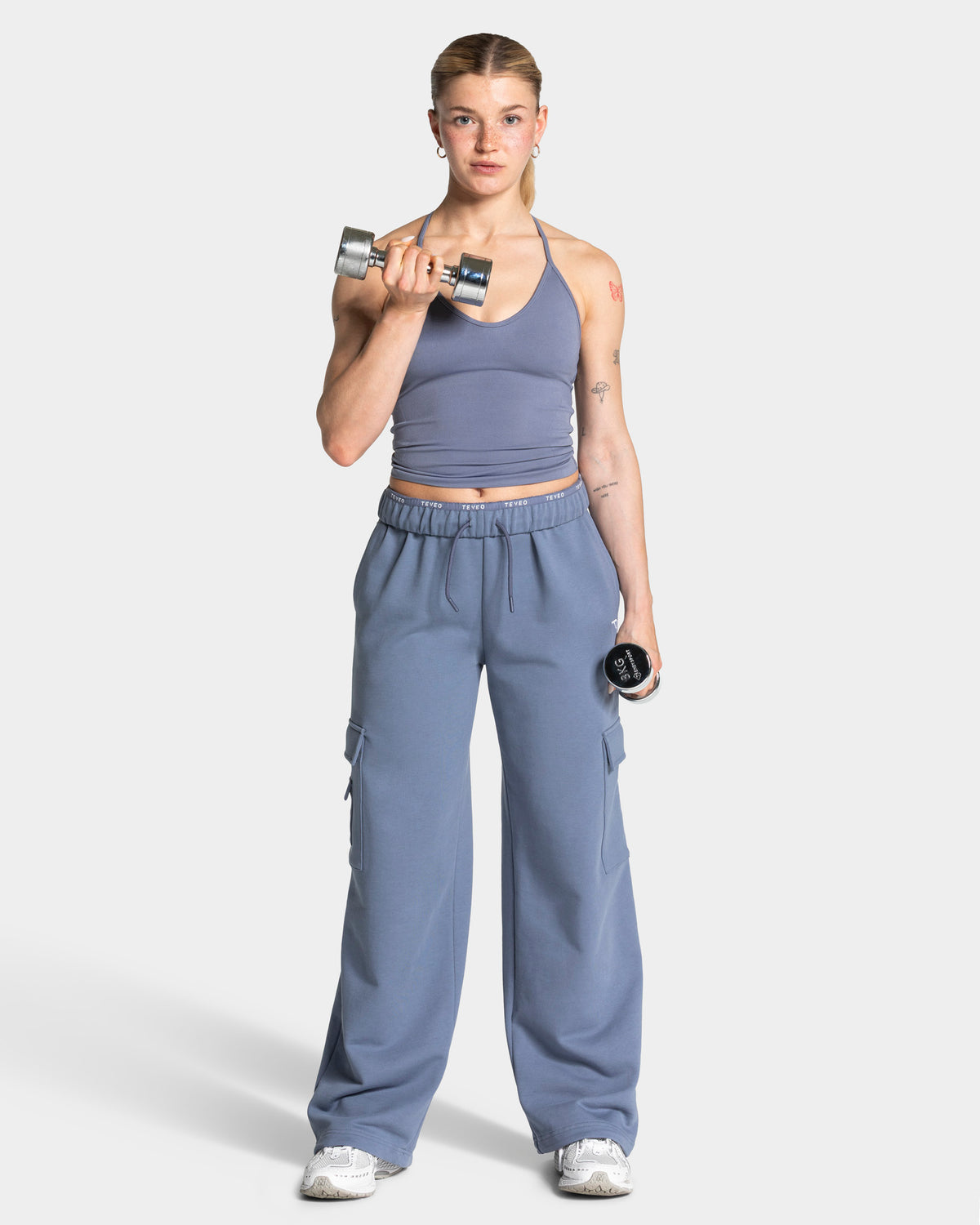 Lift Wide Leg Cargo Joggers ‘Steel Blue’