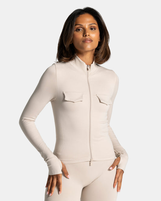 Chaqueta con cremallera Cargo Lift «crema»