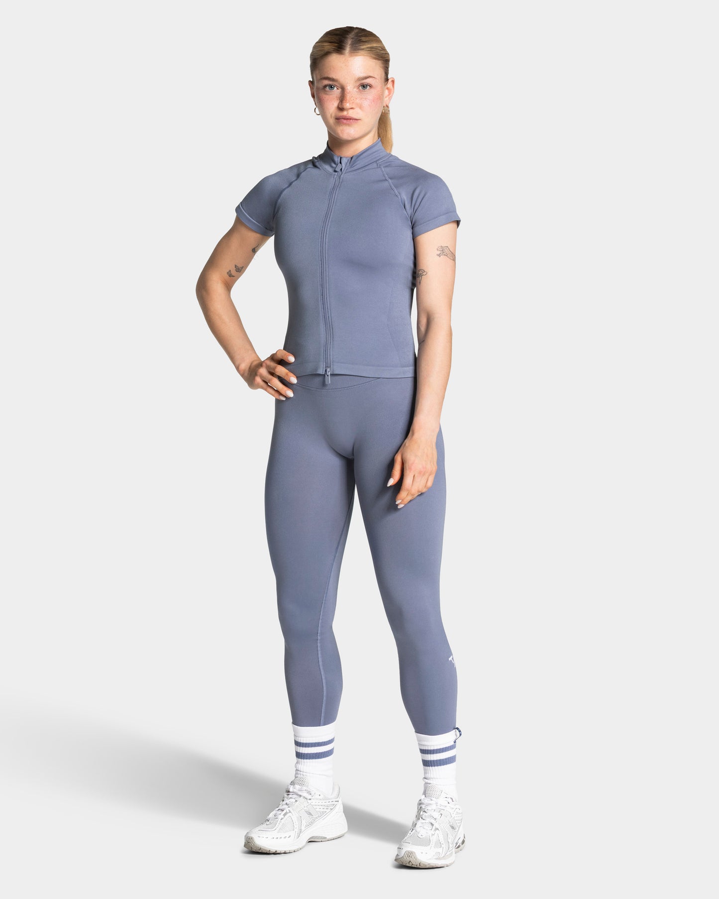 Lift Zip Shortsleeve "Stahlblau"