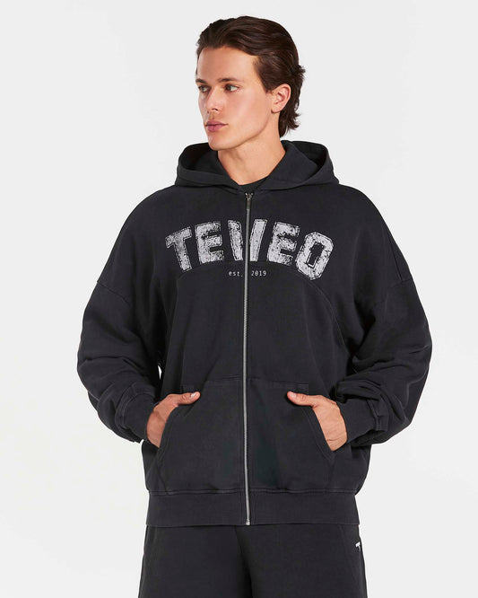 Legacy Lifting Oversized Zip Hoodie "Acid Schwarz"
