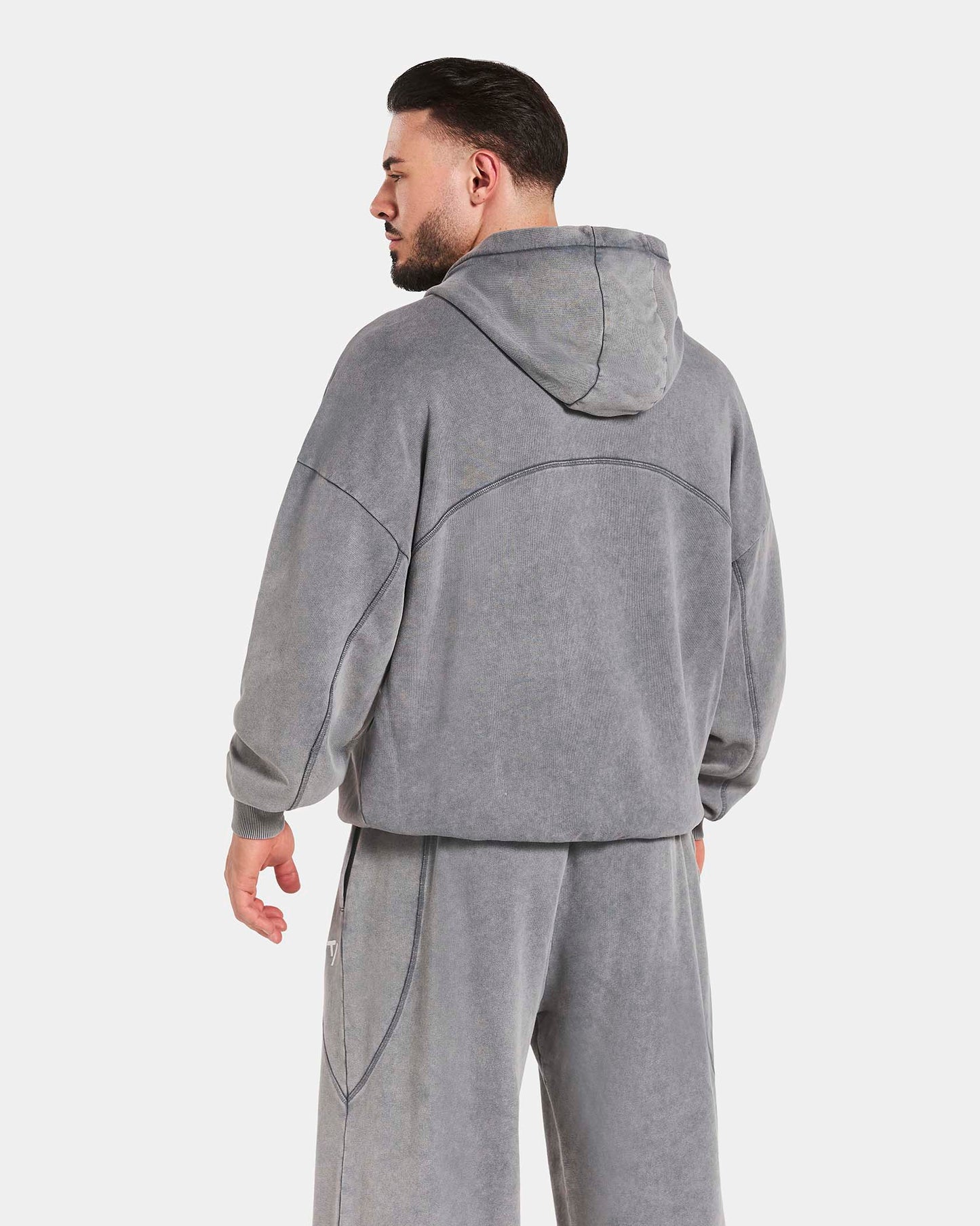 Sweat à capuche zippé oversize Legacy Lifting « Acid Grey »
