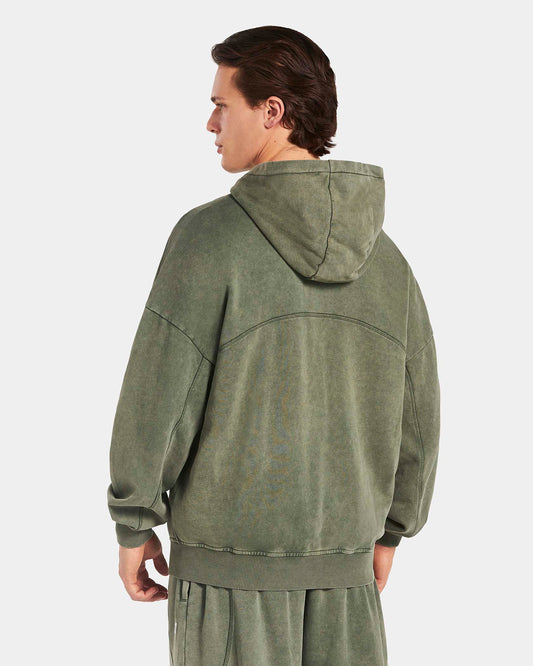Legacy Lifting Oversized Zip Hoodie "Acid Khaki"