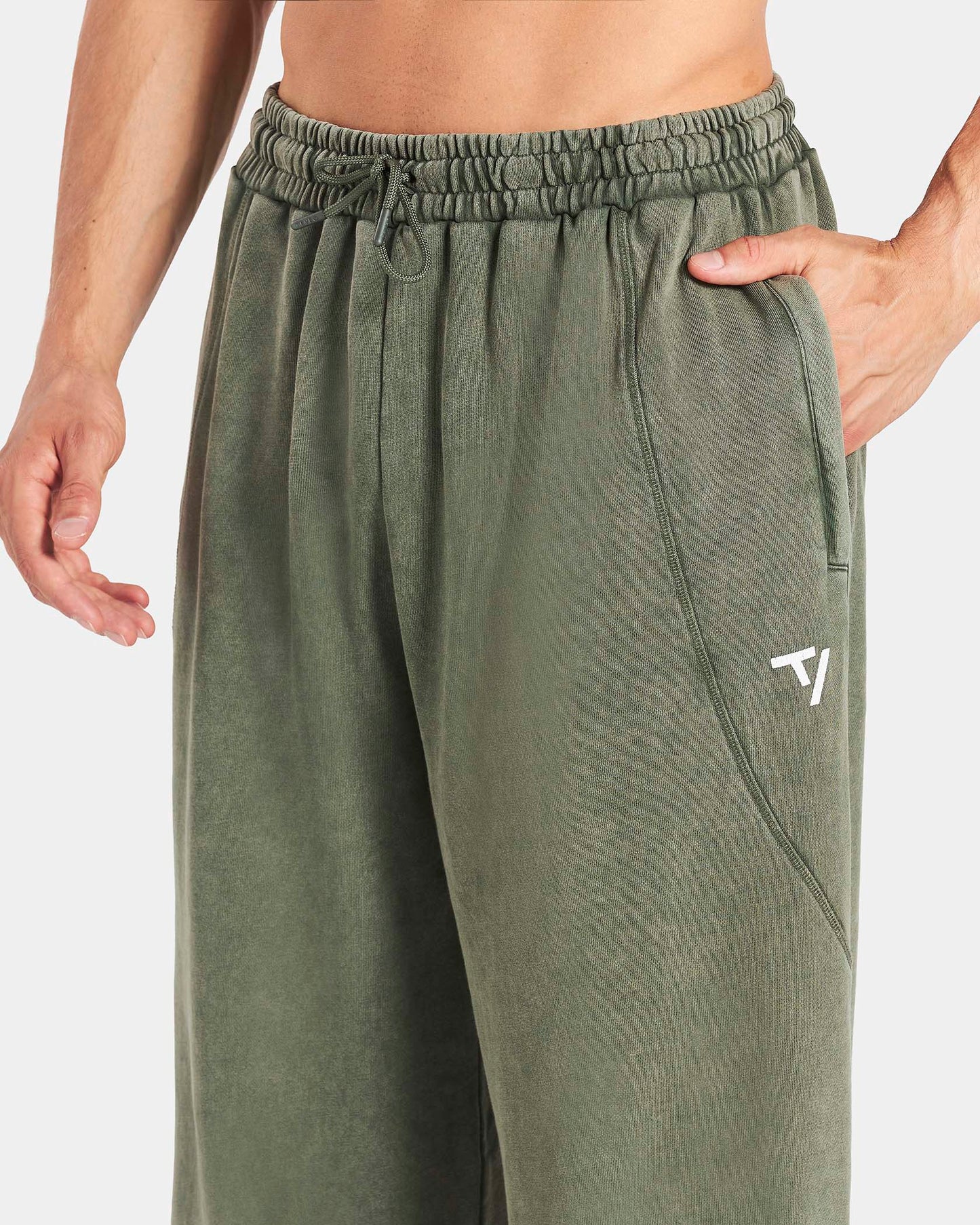 Joggery Legacy Lifting Oversized Straight Leg „Acid khaki”