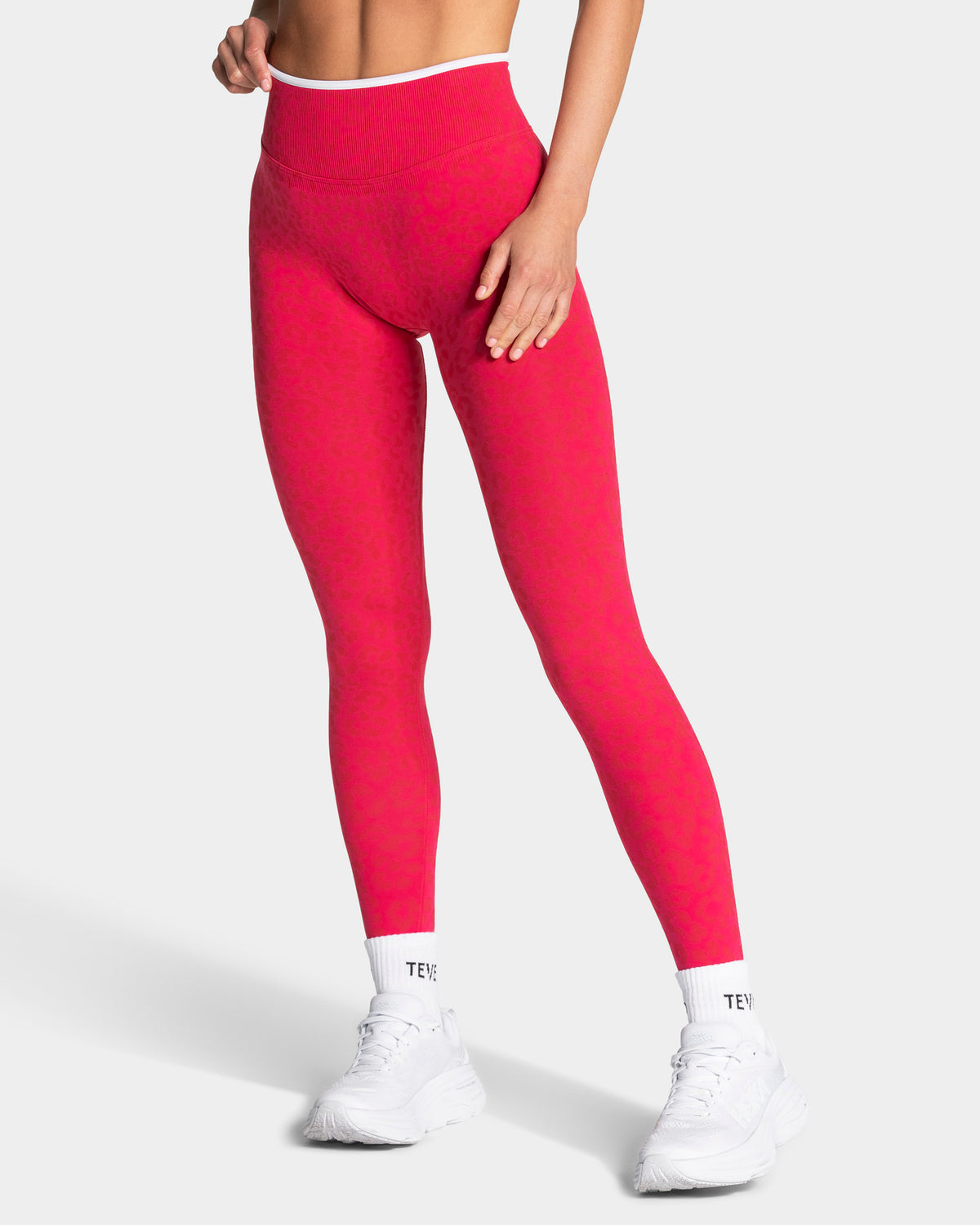 Contrastline Sculpt Scrunch Leggings ‘Berry Leopard’