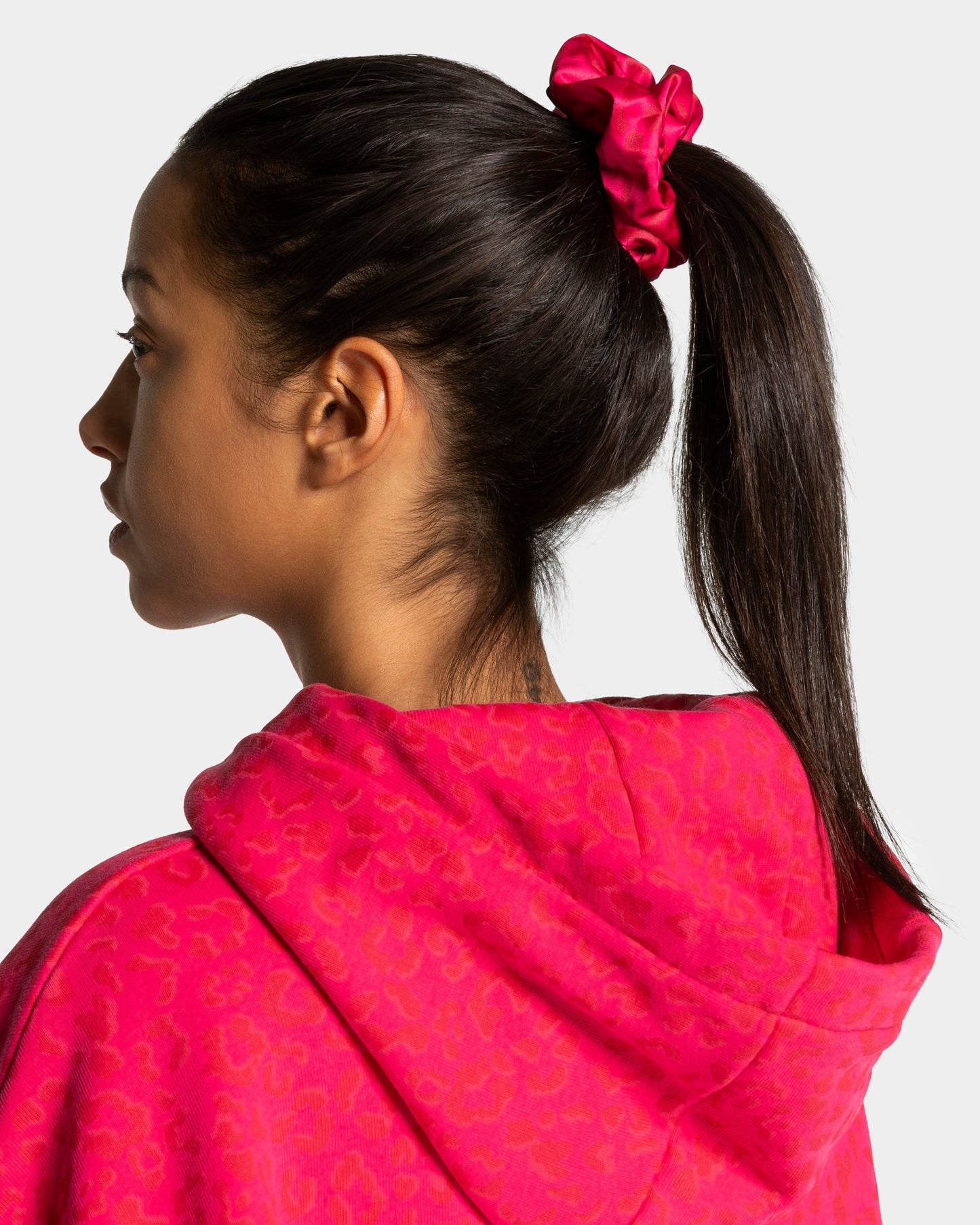 Contrastline Scrunchies (2-Pack) ‘Leopard – Berry’
