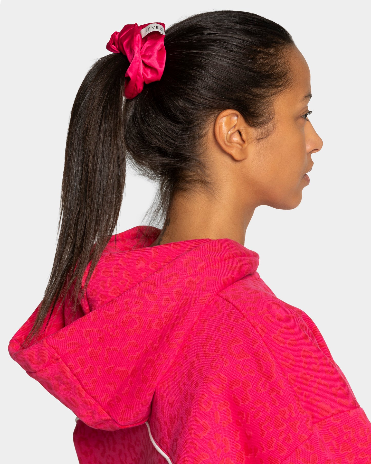 Scrunchies Contrastline (pack de dos) «leopardo - Berry»