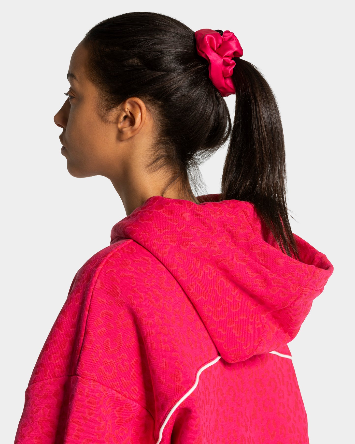 Contrastline Scrunchies (2-Pack) ‘Leopard – Berry’