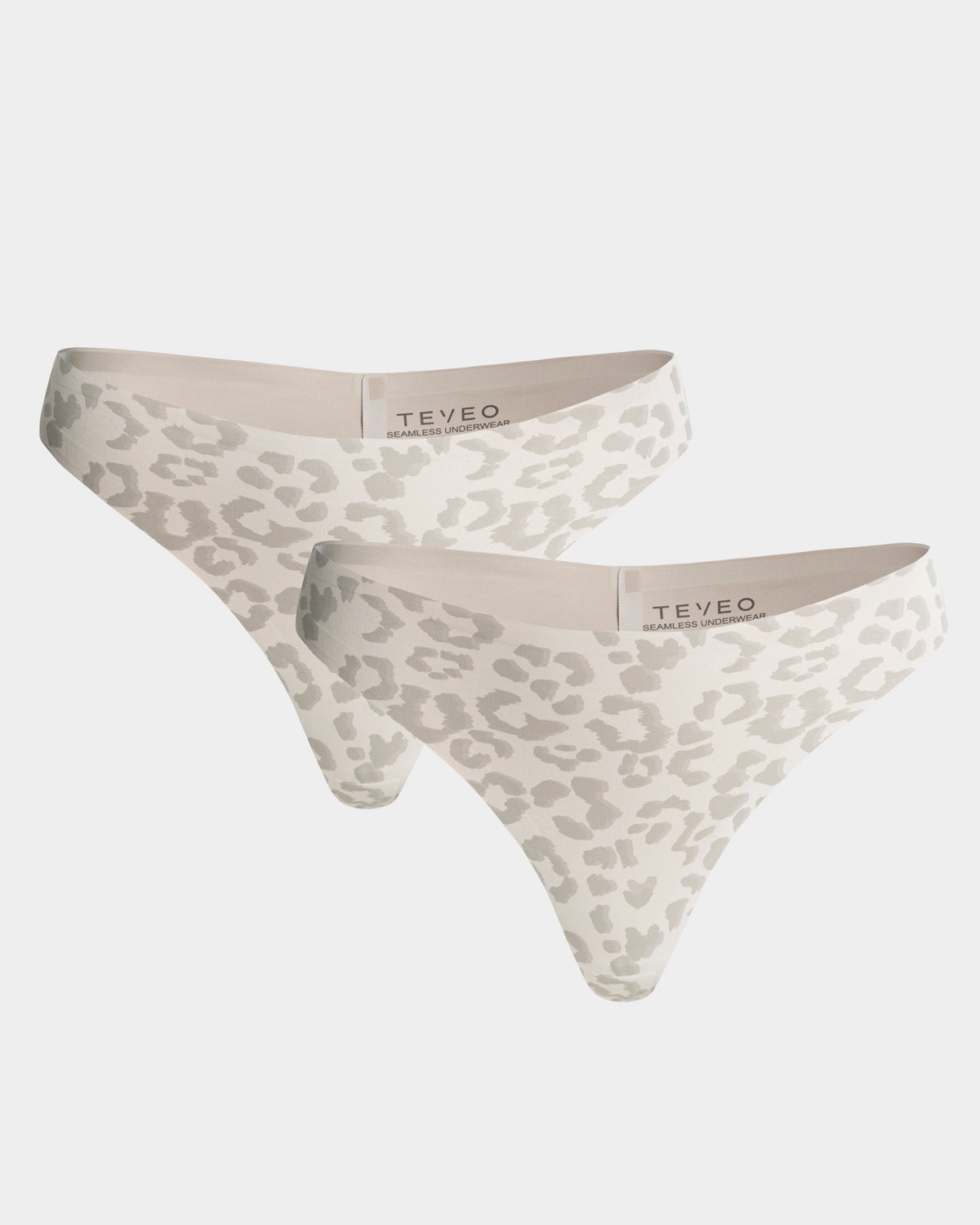 Tanga sin costuras con plantilla íntima (pack de dos) «leopardo crema»
