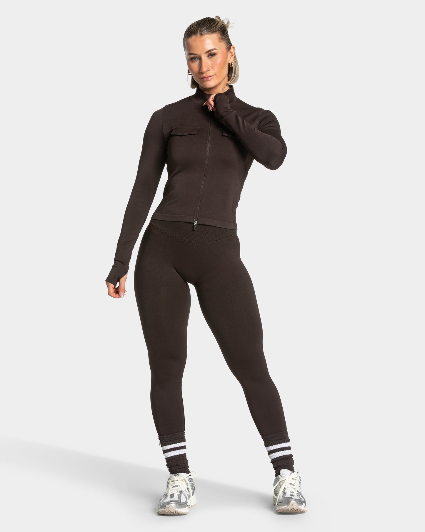 Giacca cargo Lift con cerniera “Dark Chocolate"