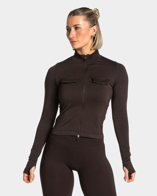 Giacca cargo Lift con cerniera “Dark Chocolate"