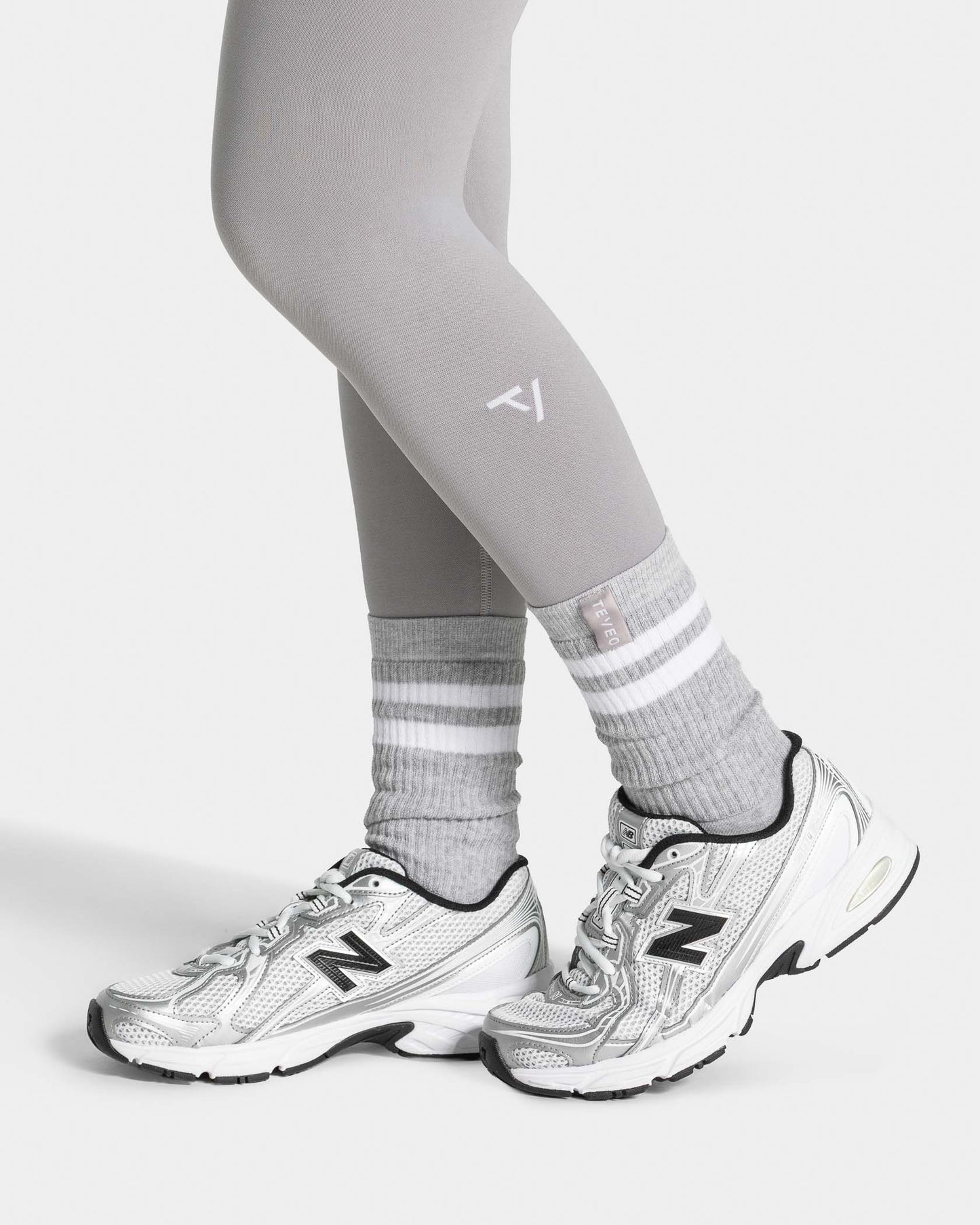 Calcetines Lift Chunky (pack de dos) «gris claro/blanco»