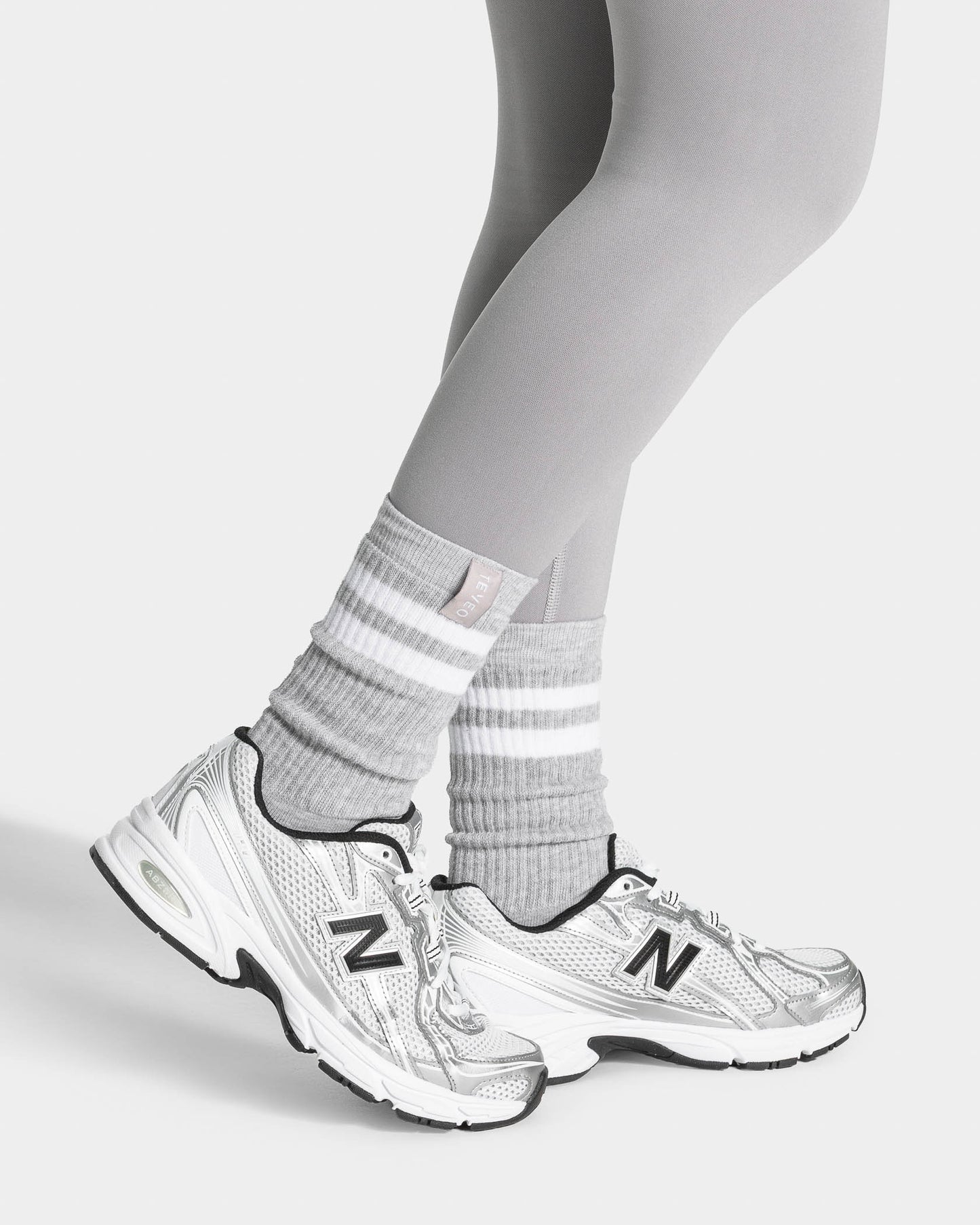 Calcetines Lift Chunky (pack de dos) «gris claro/blanco»