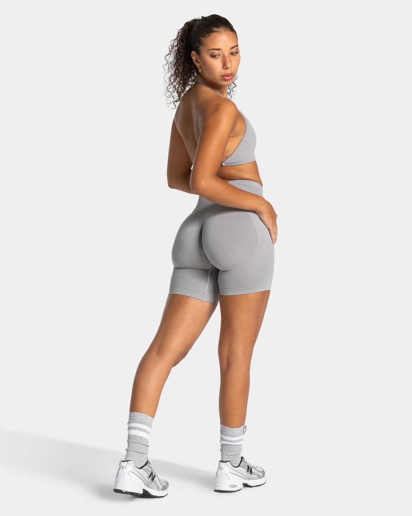 Shorts Lift Sculpt Scrunch “Grigio Chiaro"