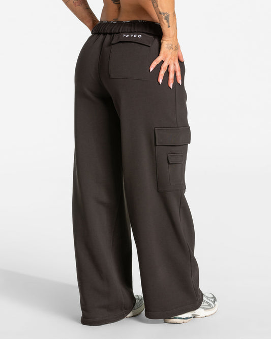 Lift Wide Leg Cargo Joggers ‘Dark Chocolate’