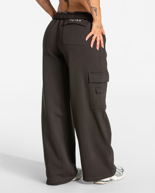 Joggery Lift Wide Leg Cargo „Dark chocolate”