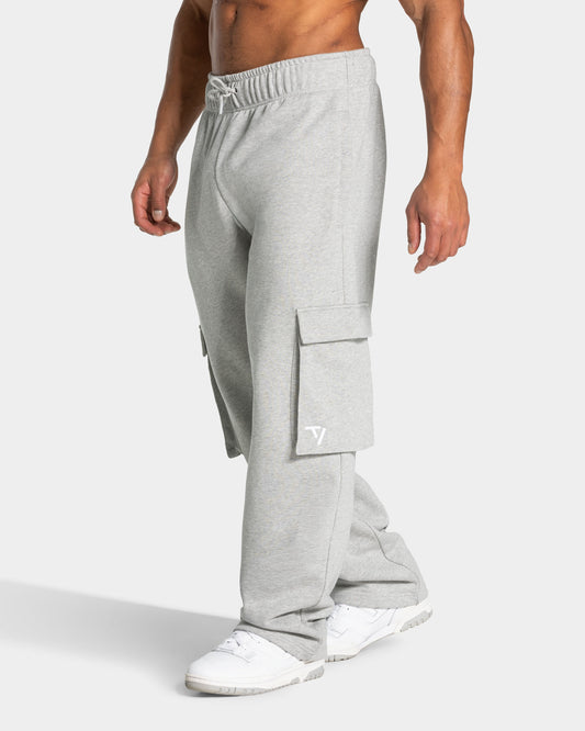 Lift Wide Leg Cargo Jogger "Hellgrau Meliert"