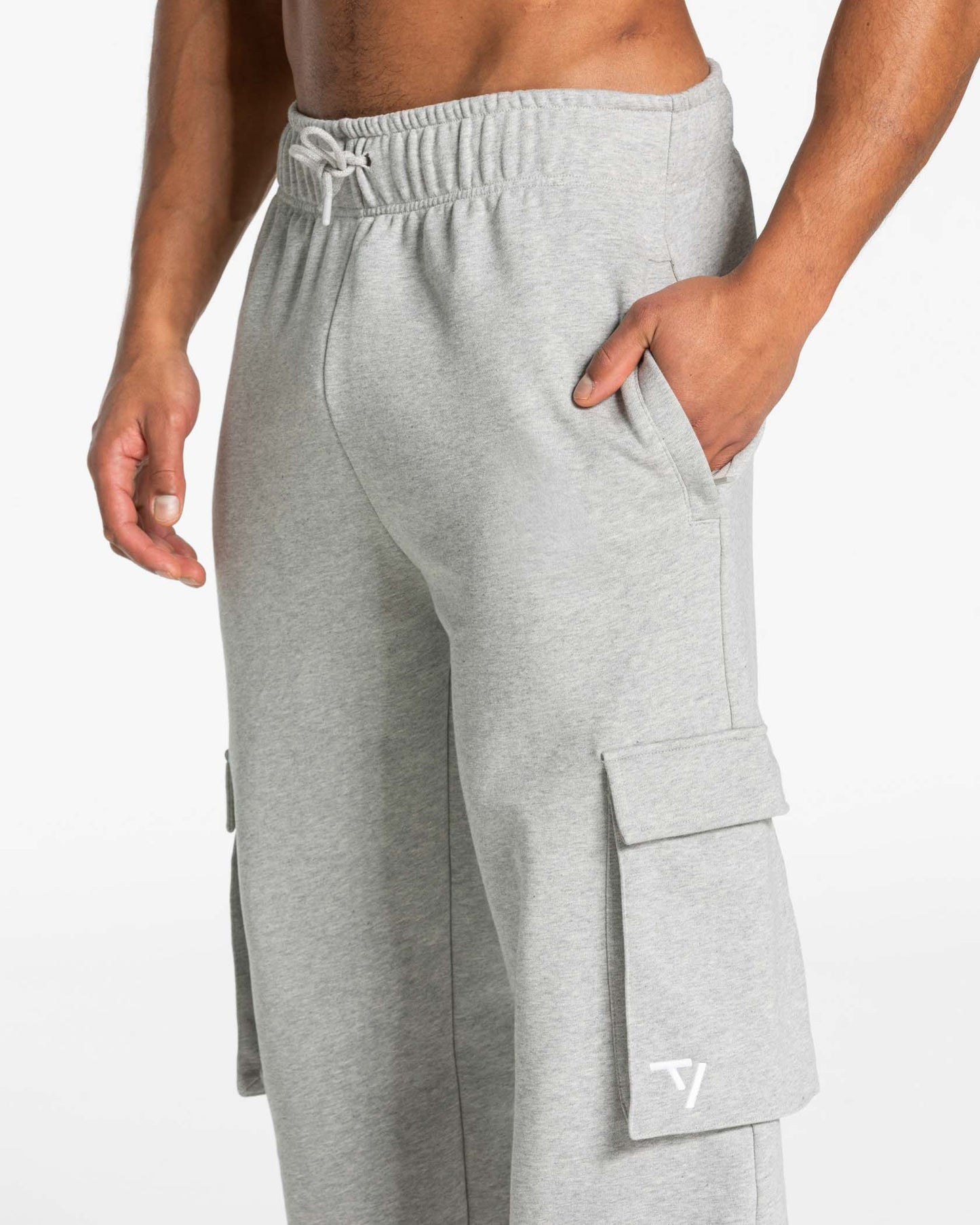 Lift Wide Leg Cargo Joggers ‘Light Grey Marl’