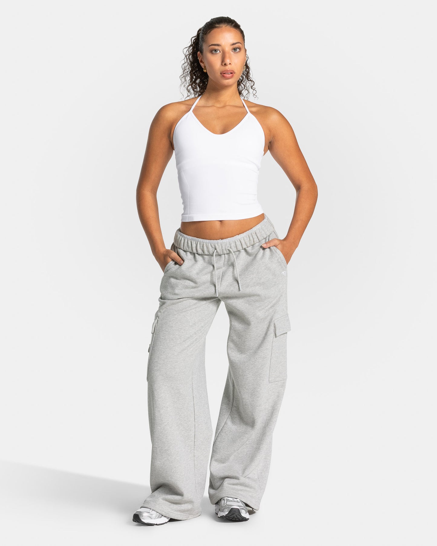 Lift Wide Leg Cargo Joggers ‘Light Grey Marl’
