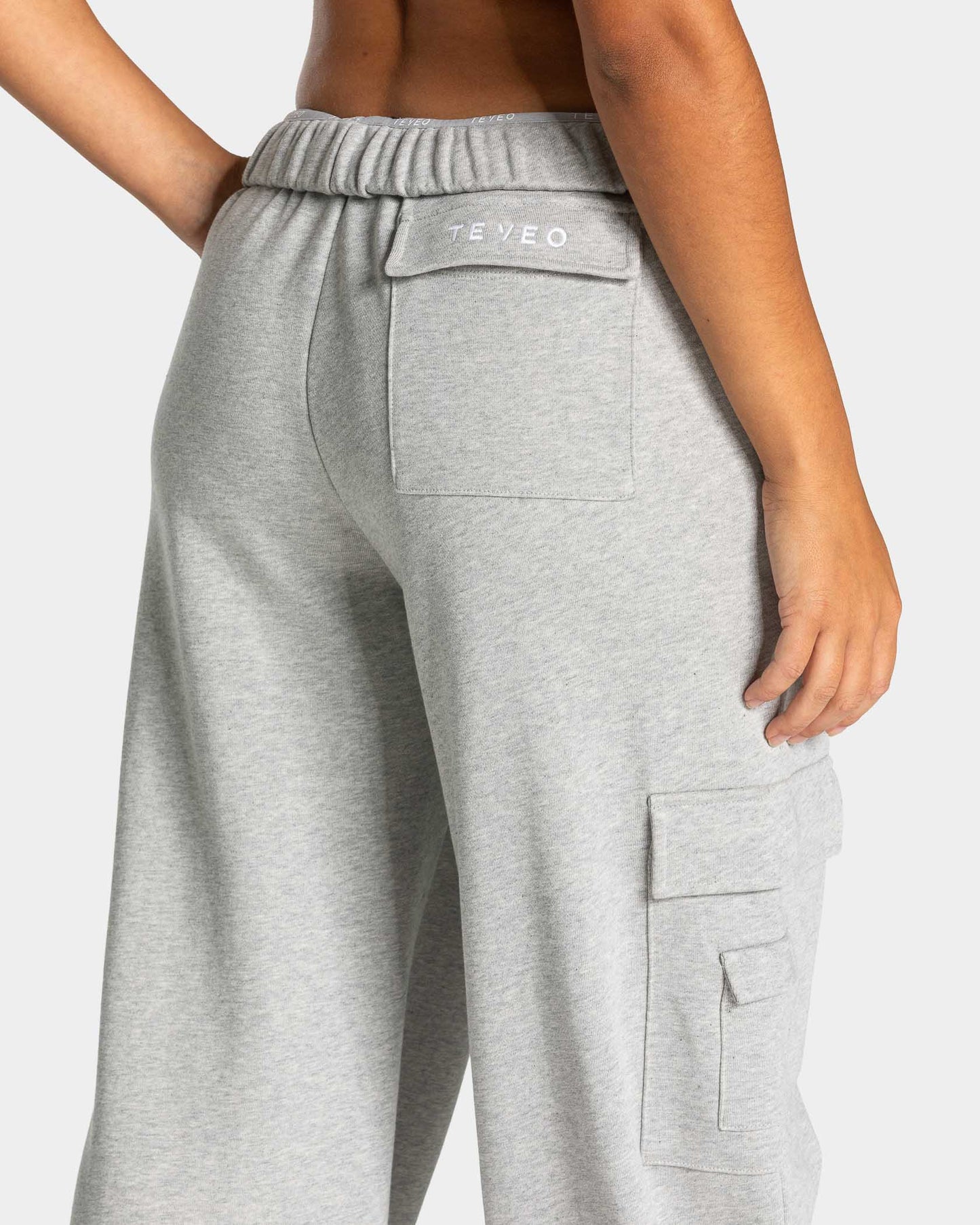 Lift Wide Leg Cargo Joggers ‘Light Grey Marl’