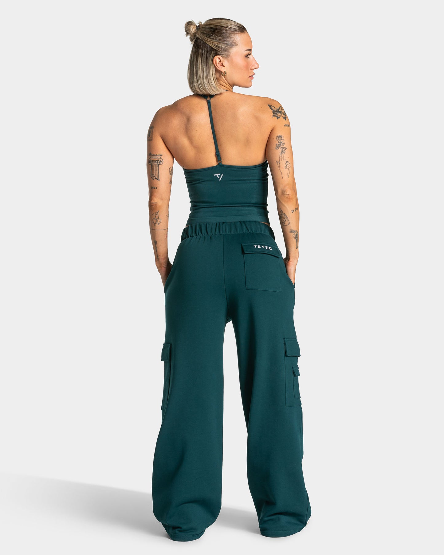 Pantalon de jogging cargo Wide Leg Lift « bleu sarcelle »