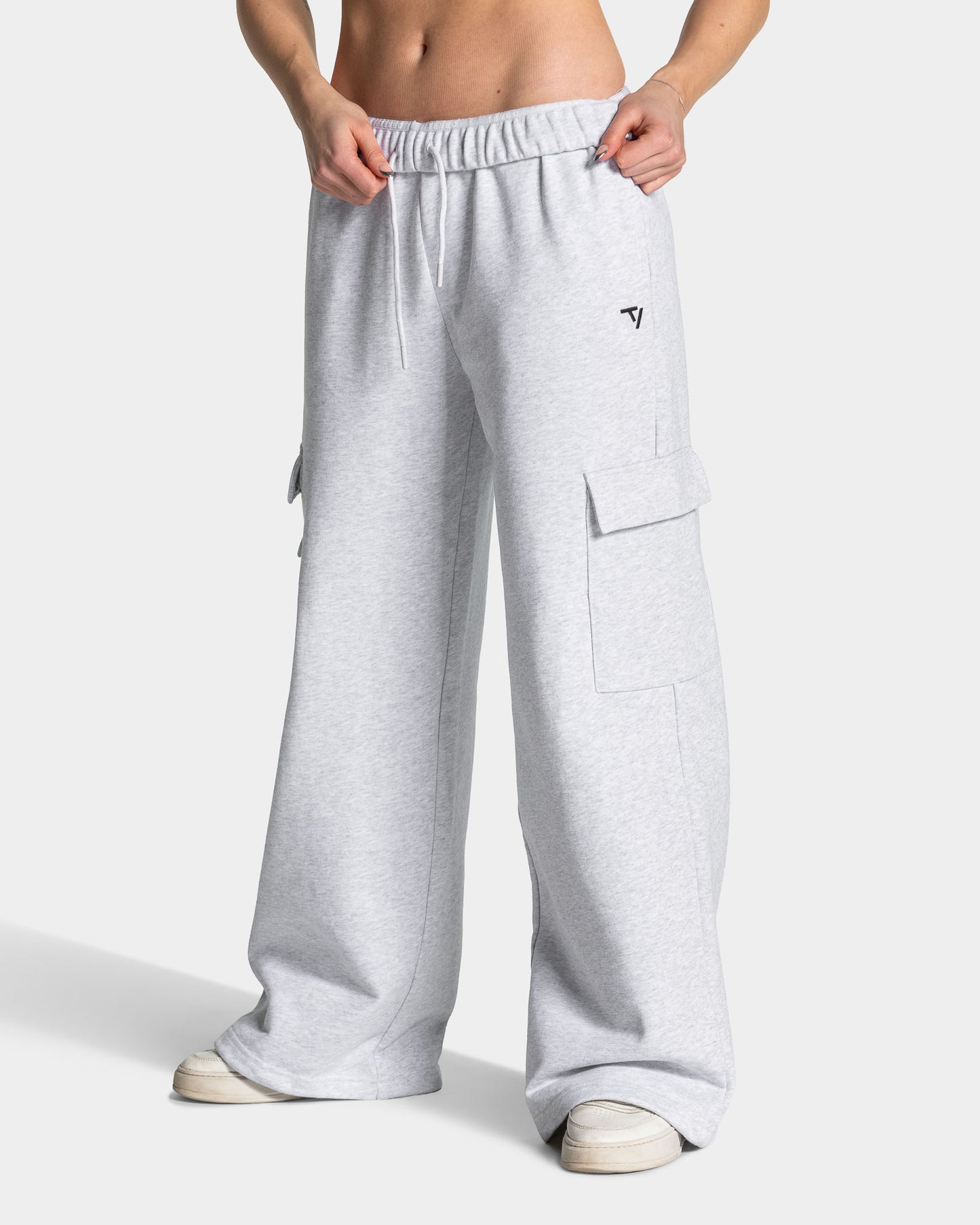 Lift Wide Leg Cargo Joggers ‘White Marl’