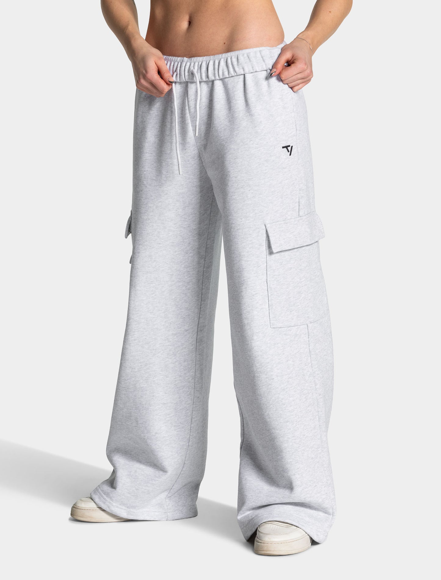 Lift Wide Leg Cargo Joggers ‘White Marl’