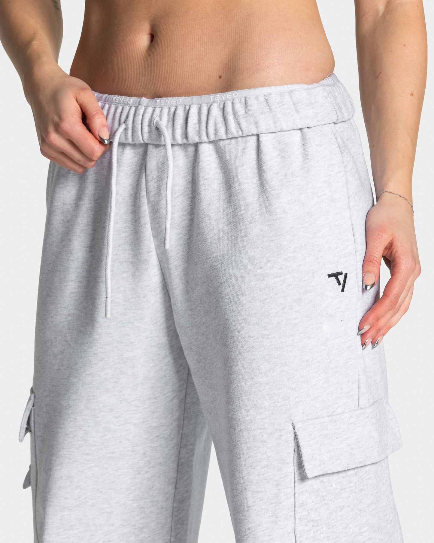 Lift Wide Leg Cargo Joggers ‘White Marl’