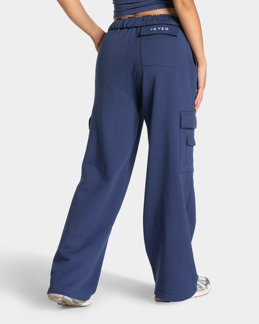 Joggery Lift Wide Leg Cargo „Indigo”